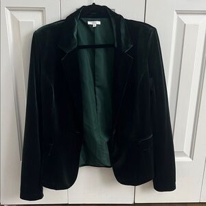 NWOT Emerald Green Velvet Blazer Women’s Medium